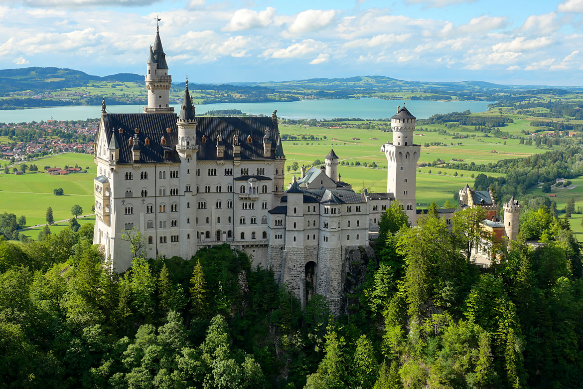Visite el castillo de Neuschwanstein, Baviera, Alemania