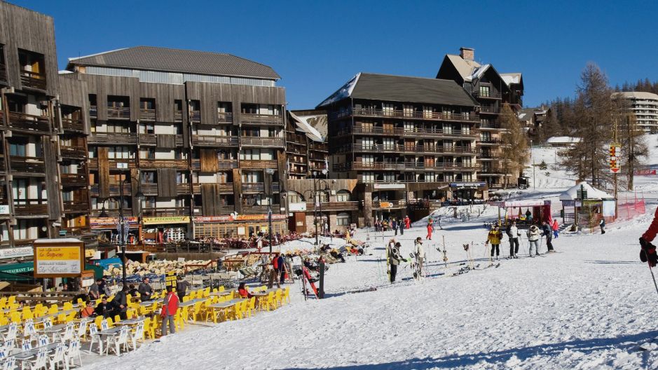 Ski Risoul primer día con el sol 12 de febrero