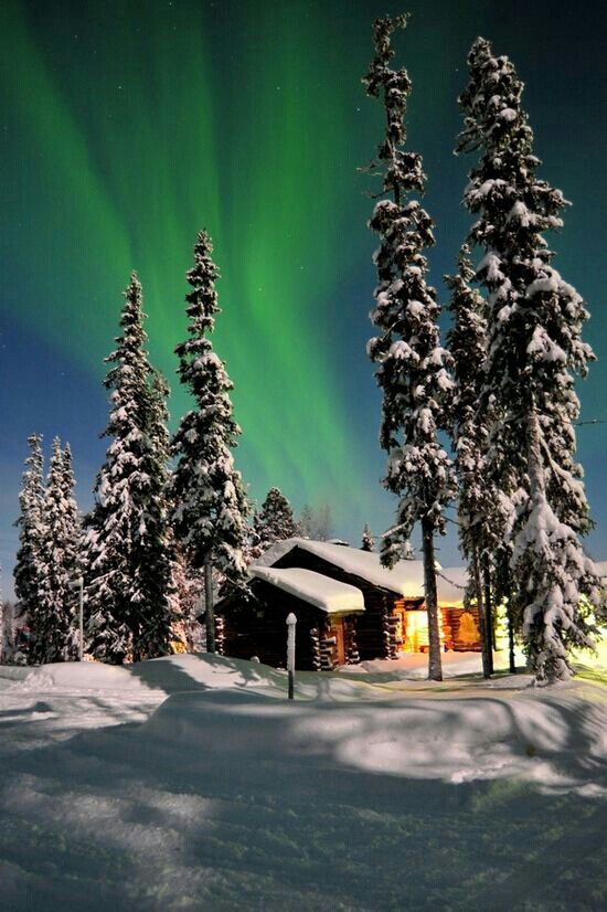 Los fabulosos paisajes de Laponia en invierno y su aurora boreal