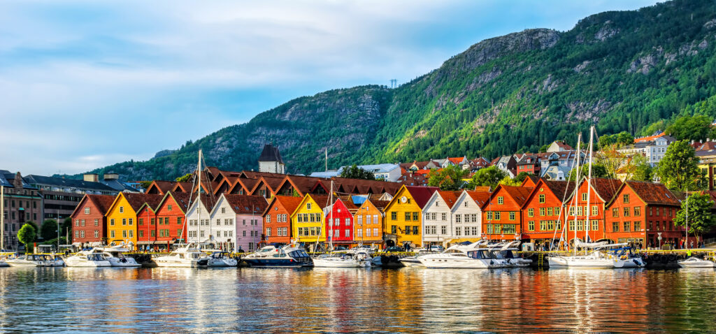 Ciudad de Bergen en Noruega