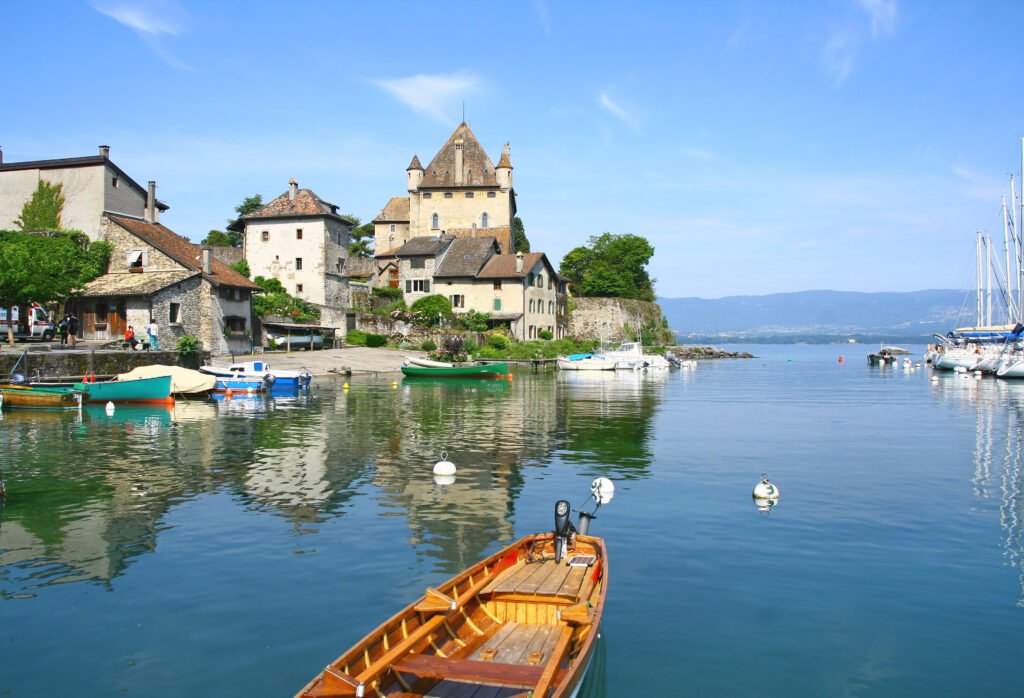 Lago de Ginebra en el lado francés